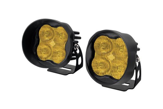 Diode Dynamics SS3 SAE Yellow Angled LED Fog Lights (pair)