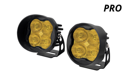 Diode Dynamics SS3 SAE Yellow Angled LED Fog Lights (pair)